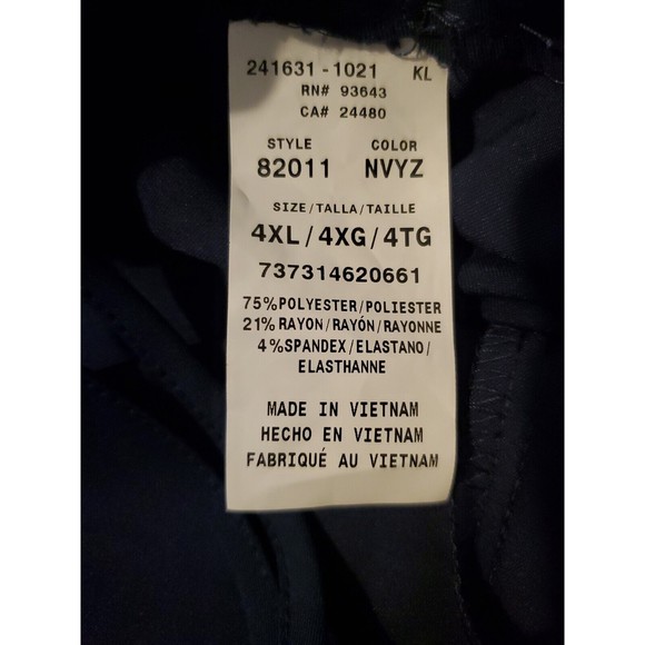 Dickies Xtreme Stretch Women’s Scrub Pants Size 4XL Blue Mid Rise Cargo Straight - Picture 7 of 11